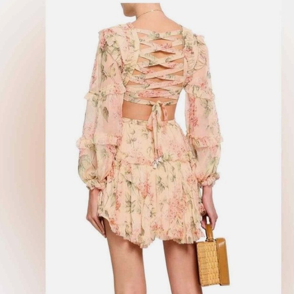 Floral Ruffle Cutout Dress - Picture 10 of 10